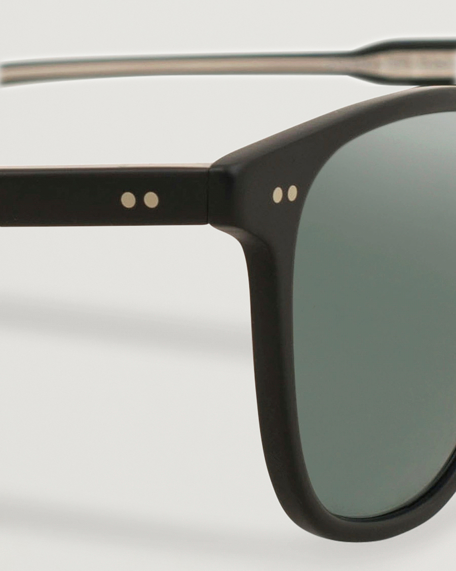 Herr | Solglasögon | Garrett Leight | Brooks 47 Sunglasses Matte Black/Blue Smoke Polarized