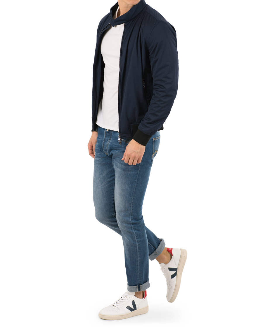 Herr | Veja V-10 Leather Sneaker Extra White/Nautico Pekin | Veja | V-10 Leather Sneaker Extra White/Nautico Pekin