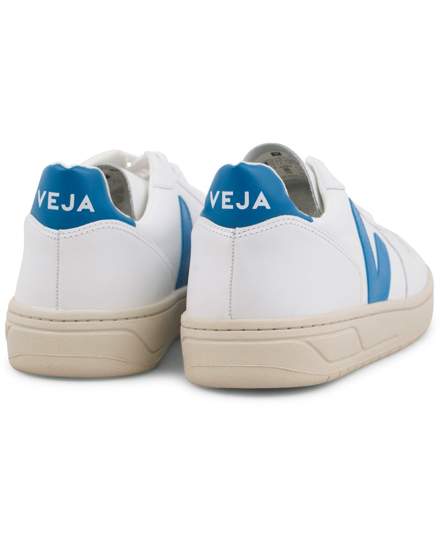 Herr | Veja V-10 Leather Sneaker Extra White/Swedish Blue | Veja | V-10 Leather Sneaker Extra White/Swedish Blue
