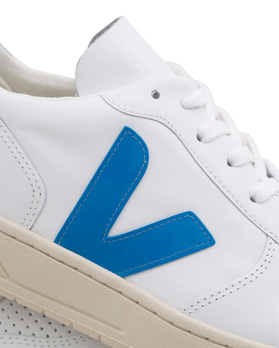 Herr | Veja V-10 Leather Sneaker Extra White/Swedish Blue | Veja | V-10 Leather Sneaker Extra White/Swedish Blue