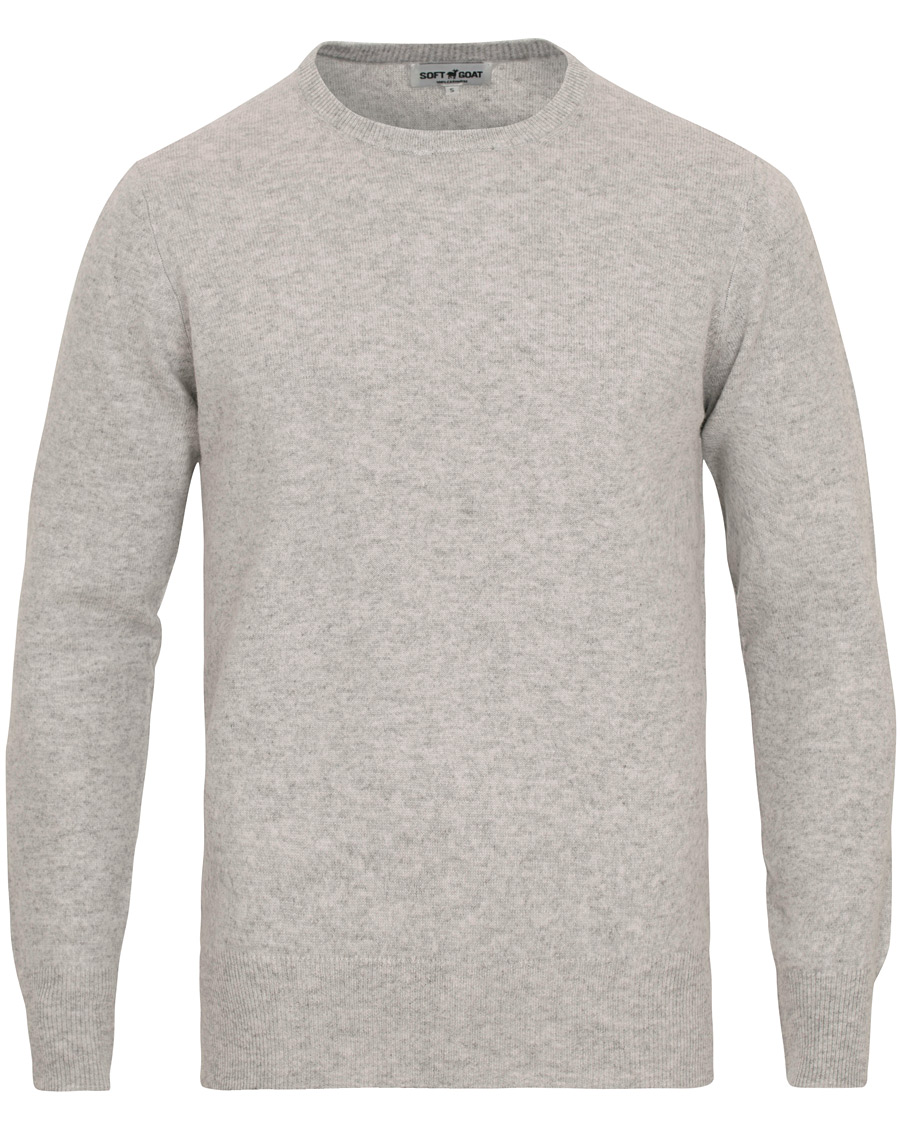 Herr | Tröjor | Soft Goat | Cashmere O-neck Light Grey