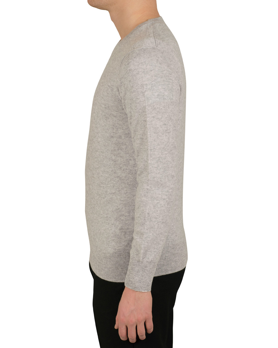 Herr | Tröjor | Soft Goat | Cashmere O-neck Light Grey