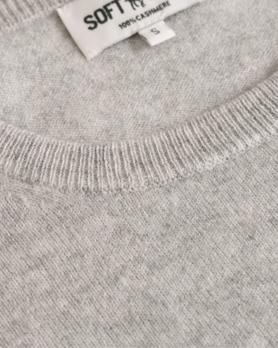 Herr | Tröjor | Soft Goat | Cashmere O-neck Light Grey