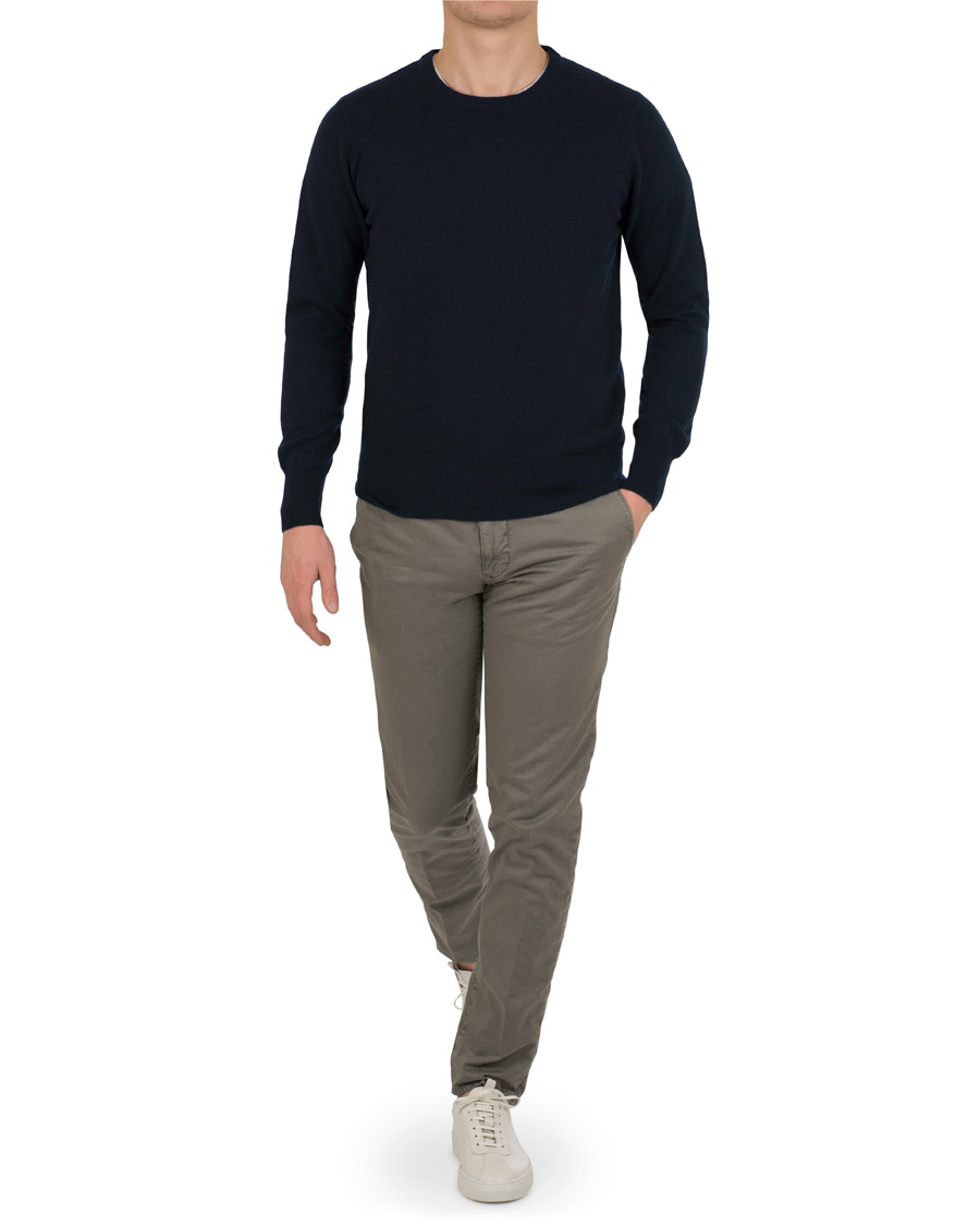 Herr | Tröjor | Soft Goat | Cashmere O-neck Navy