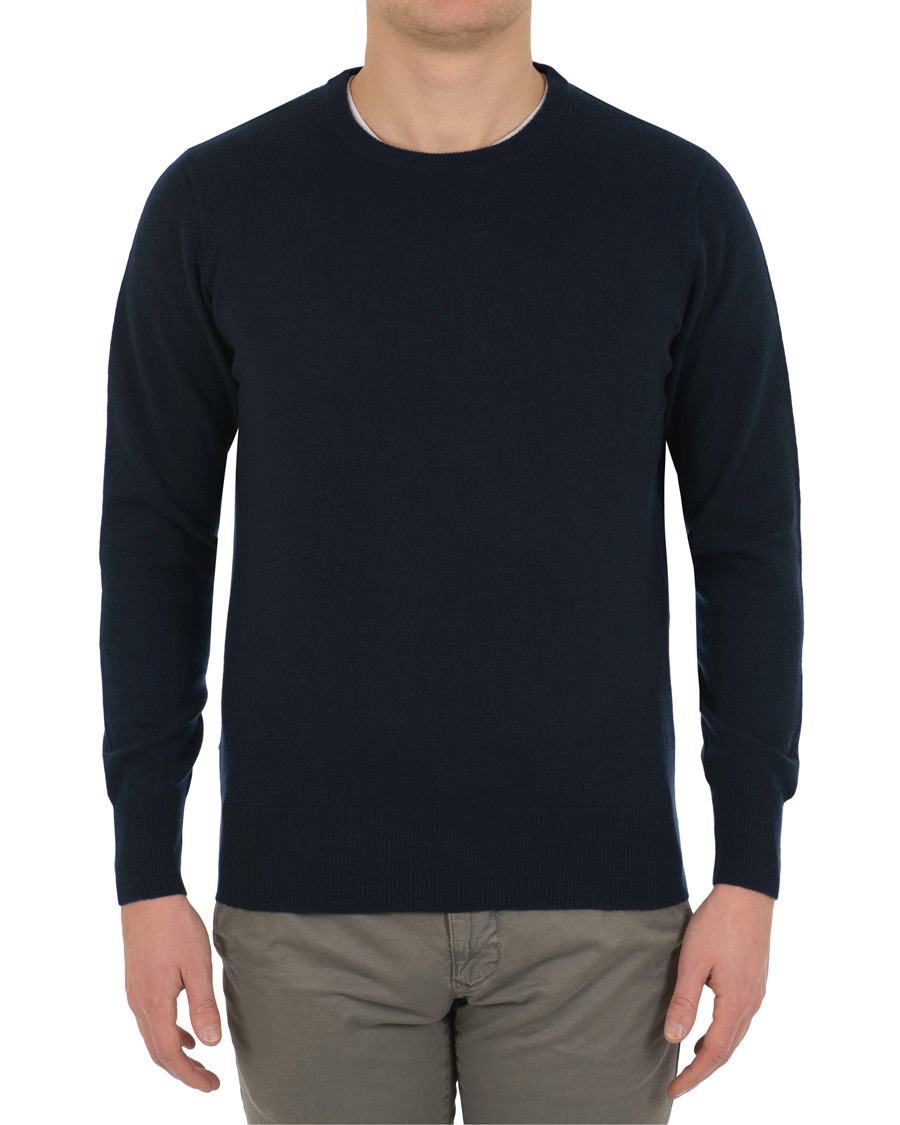 Herr | Tröjor | Soft Goat | Cashmere O-neck Navy