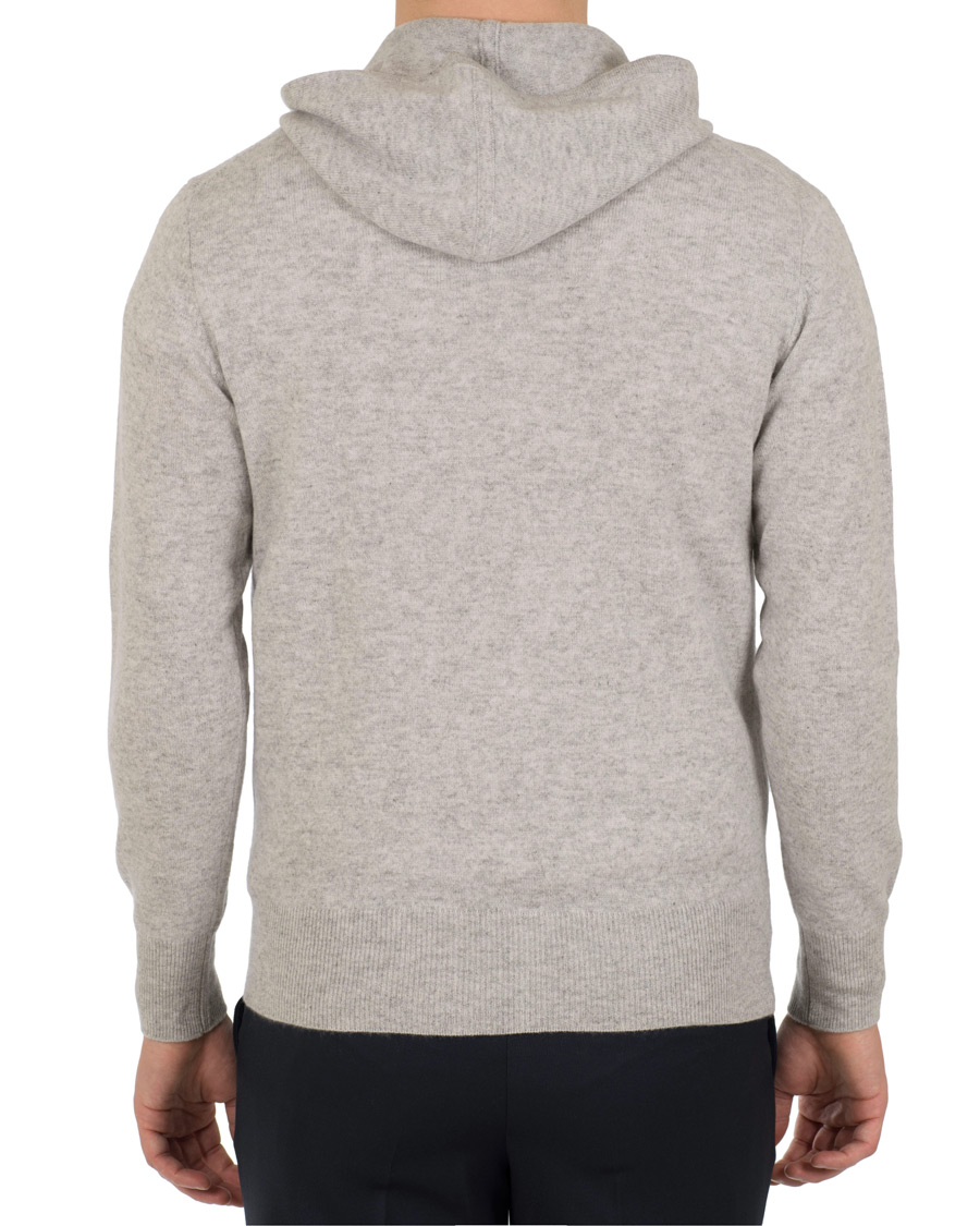 Herr | Tröjor | Soft Goat | Cashmere Full Zip Hoodie Light Grey