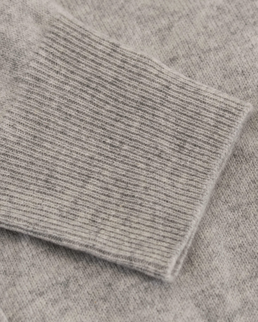 Herr | Tröjor | Soft Goat | Cashmere Full Zip Hoodie Light Grey