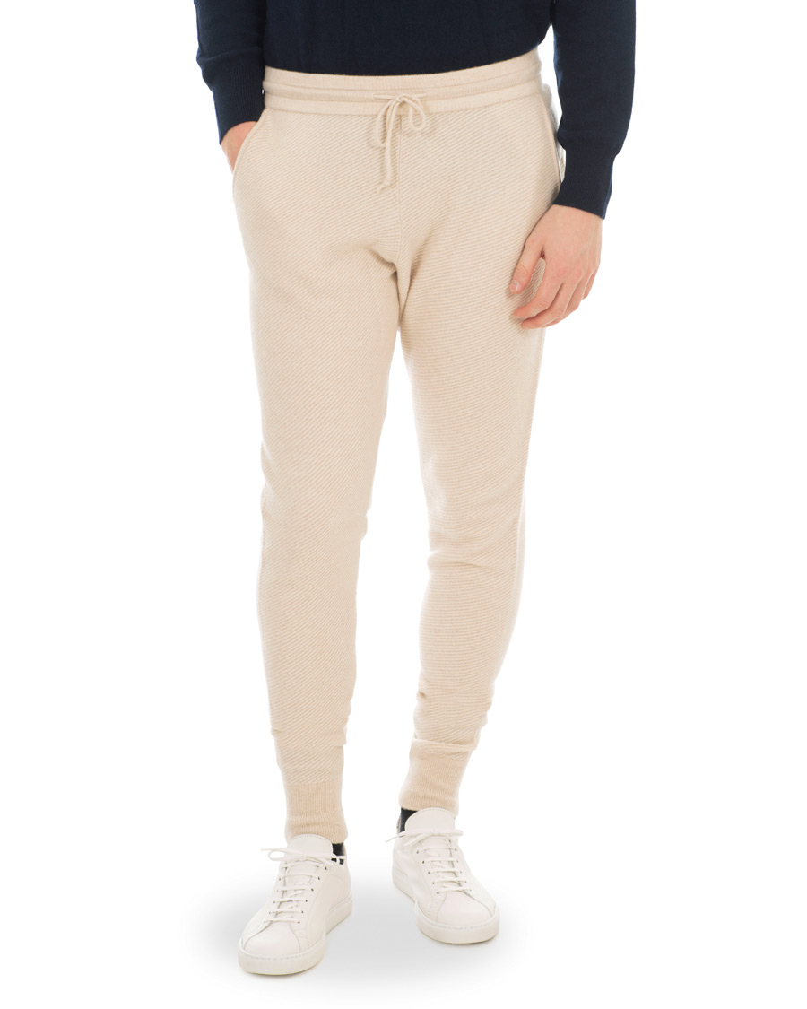 Herr | Byxor | Soft Goat | Cashmere Pants Beige