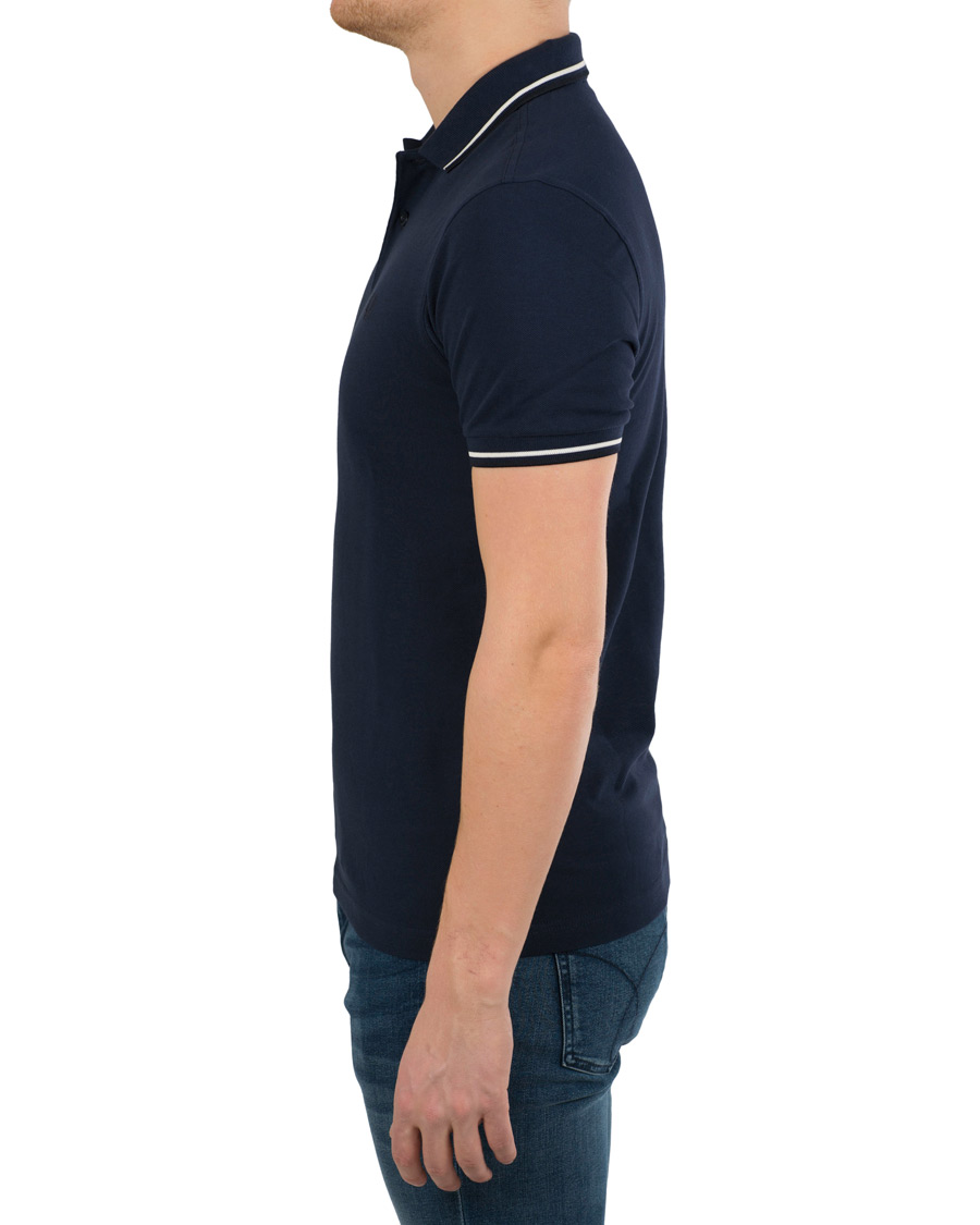 Herr | Pikéer | Fred Perry | Twin Tip Polo Carbon Blue
