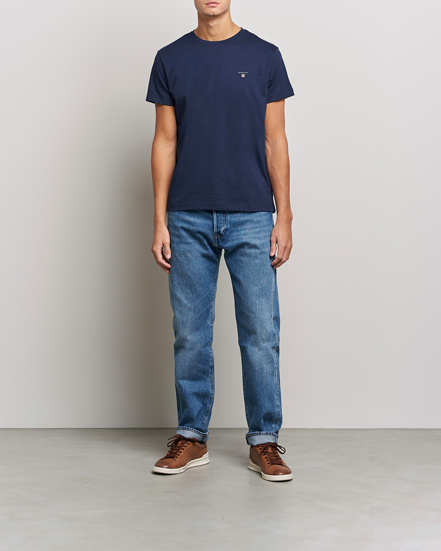 Herr | T-Shirts | GANT | The Original Solid Tee Evening Blue