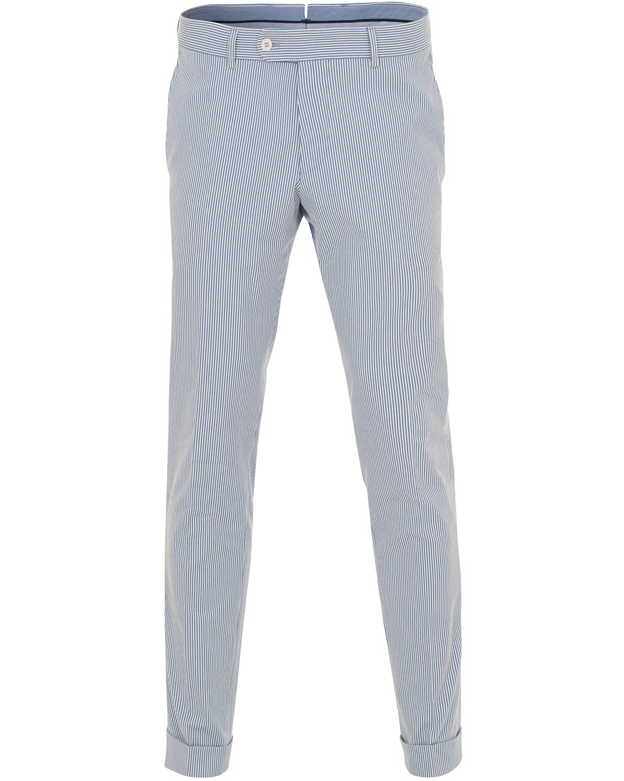 Herr | Byxor | Morris Heritage | Fred Dandy Stripe Suit Trousers Light Blue