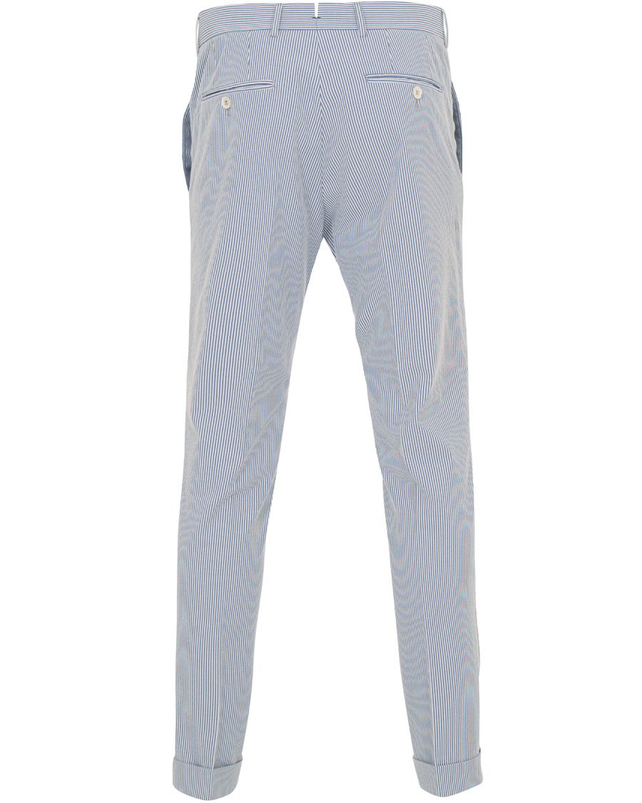 Herr | Byxor | Morris Heritage | Fred Dandy Stripe Suit Trousers Light Blue