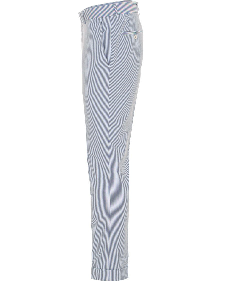 Herr | Byxor | Morris Heritage | Fred Dandy Stripe Suit Trousers Light Blue