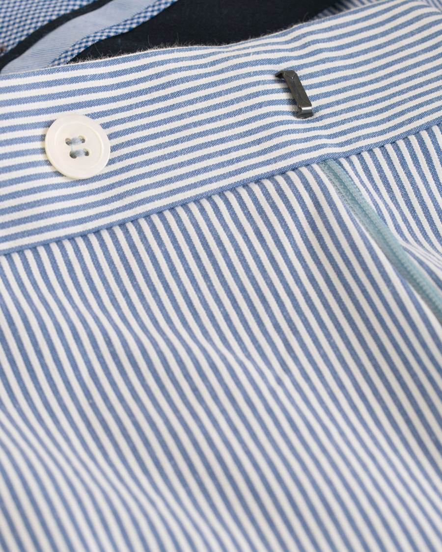 Herr | Byxor | Morris Heritage | Fred Dandy Stripe Suit Trousers Light Blue