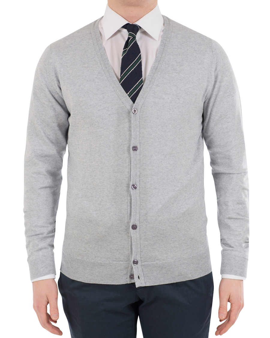 Herr |  | John Smedley | Petworth Merino Cardigan Bardot Grey