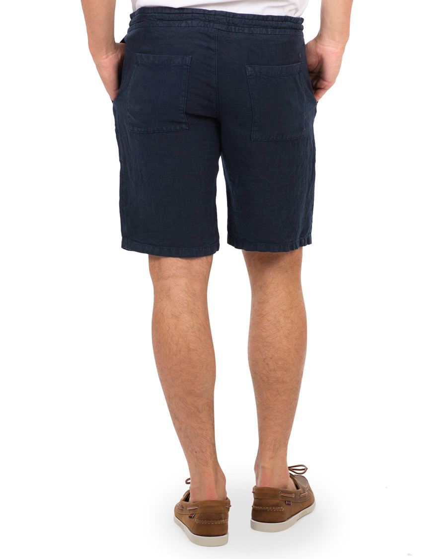 Herr | Shorts | NN07 | Emil Draw String Linnen Shorts Navy
