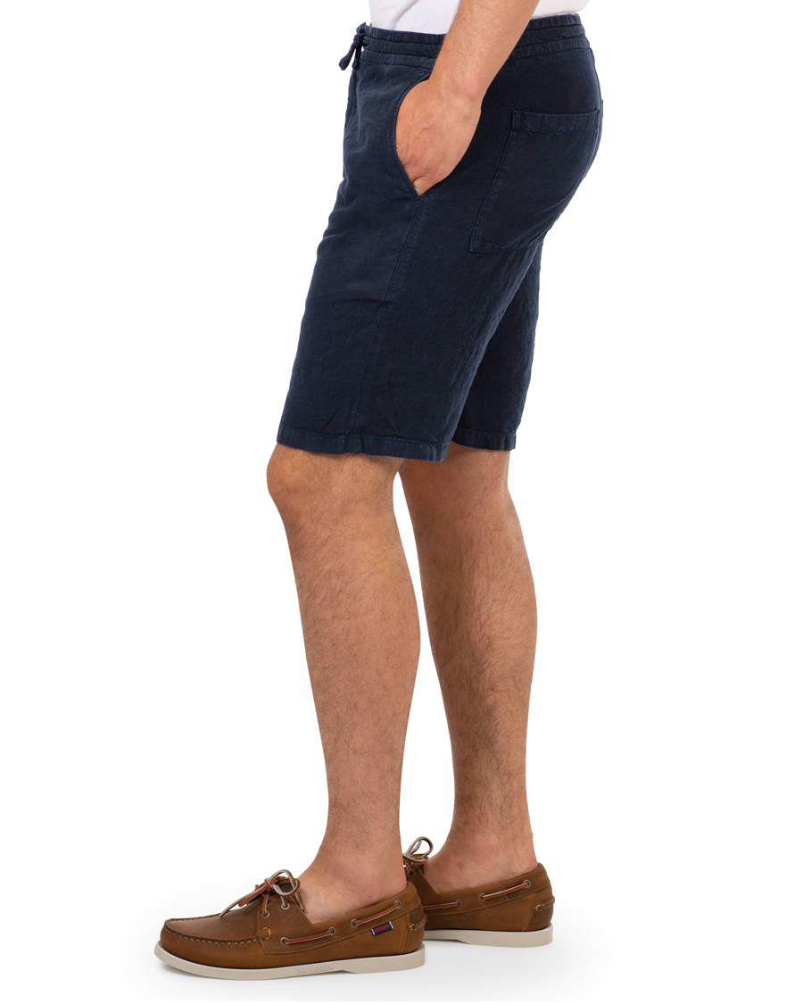 Herr | Shorts | NN07 | Emil Draw String Linnen Shorts Navy