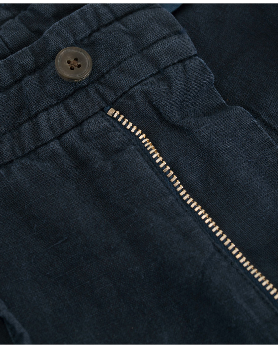 Herr | Shorts | NN07 | Emil Draw String Linnen Shorts Navy