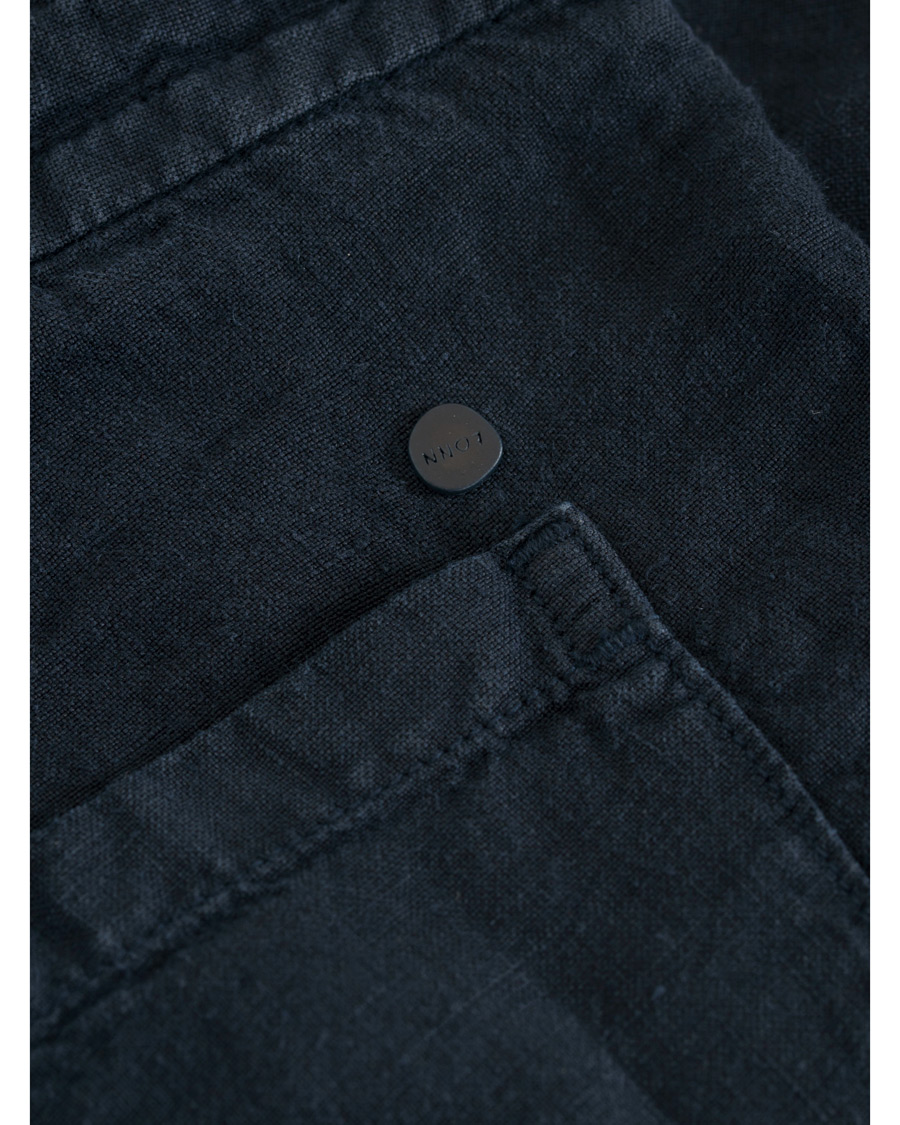 Herr | Shorts | NN07 | Emil Draw String Linnen Shorts Navy