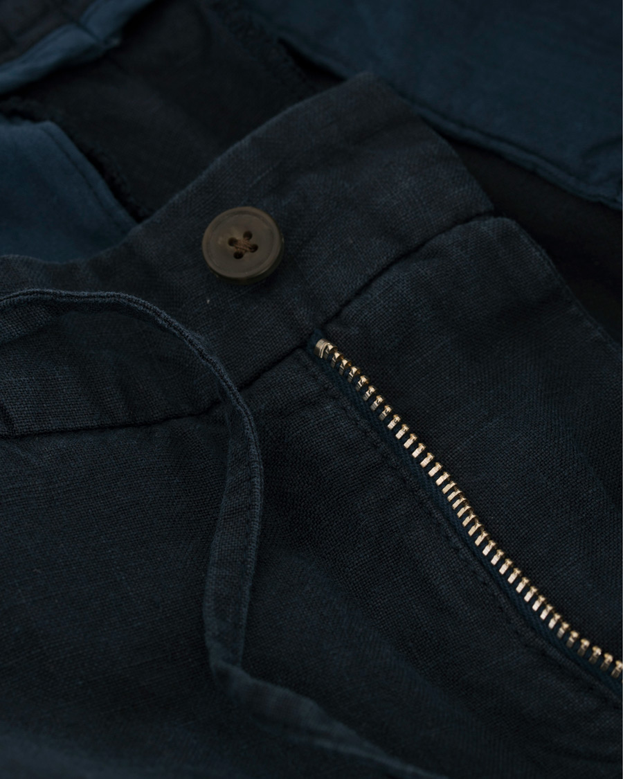 Herr | Byxor | NN07 | New Copenhagen Draw String Linnen Trousers Navy