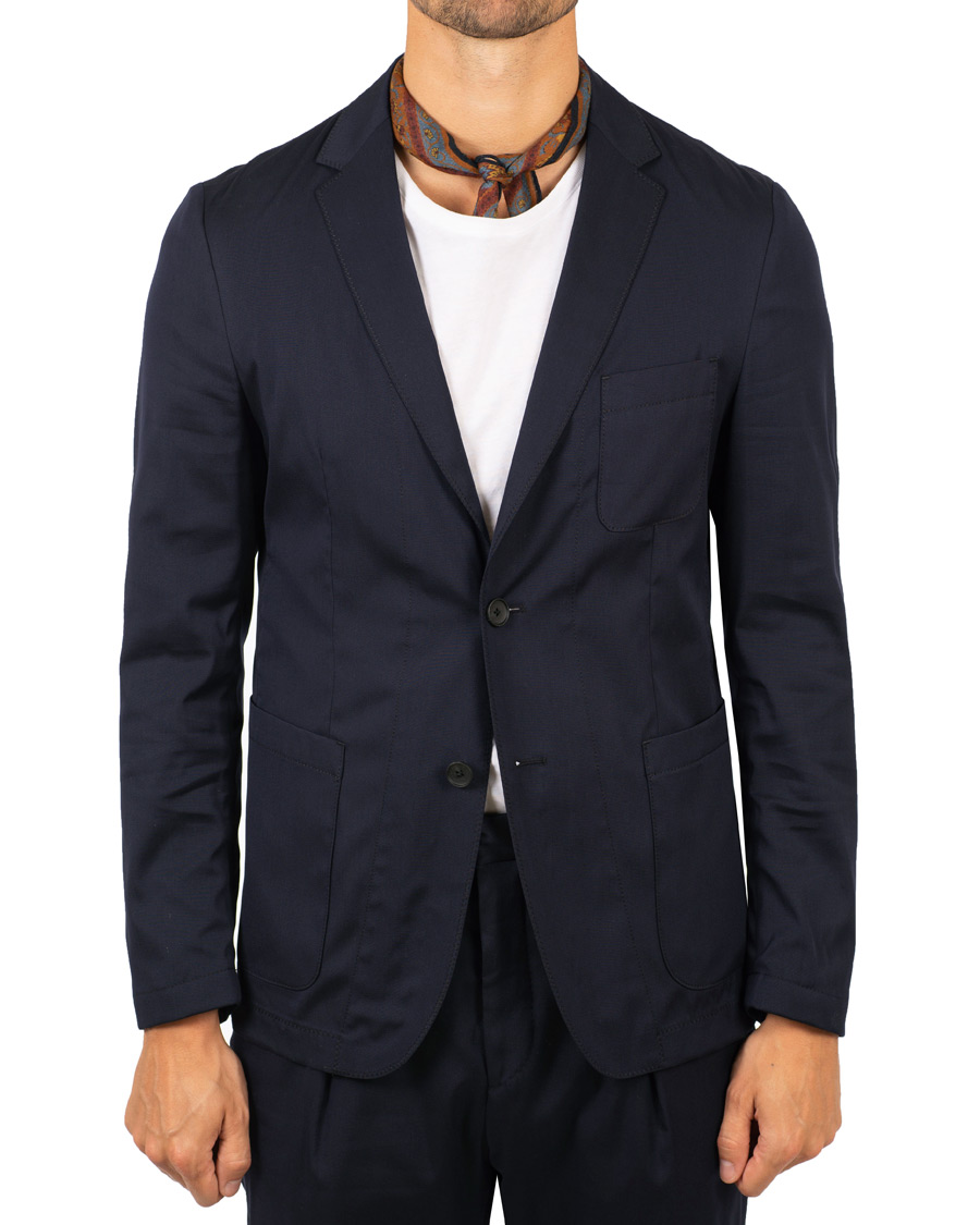 Herr | Kavajer | BOSS BLACK | BOSS Noswen Cotton Stretch Tailoring Blazer Navy