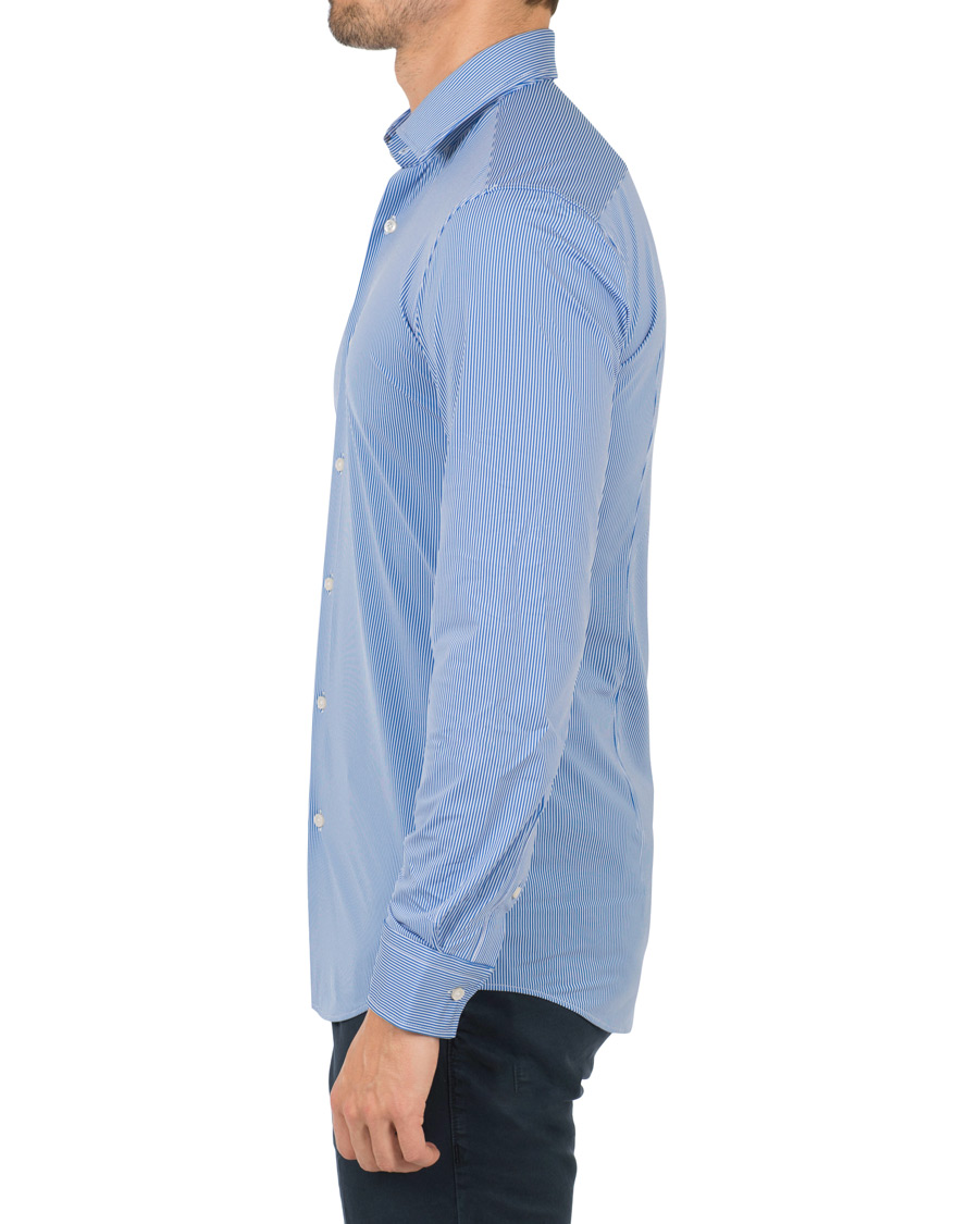 Herr | Skjortor | BOSS BLACK | BOSS Jenno Slim Fit Super Stretch Shirt White/Blue