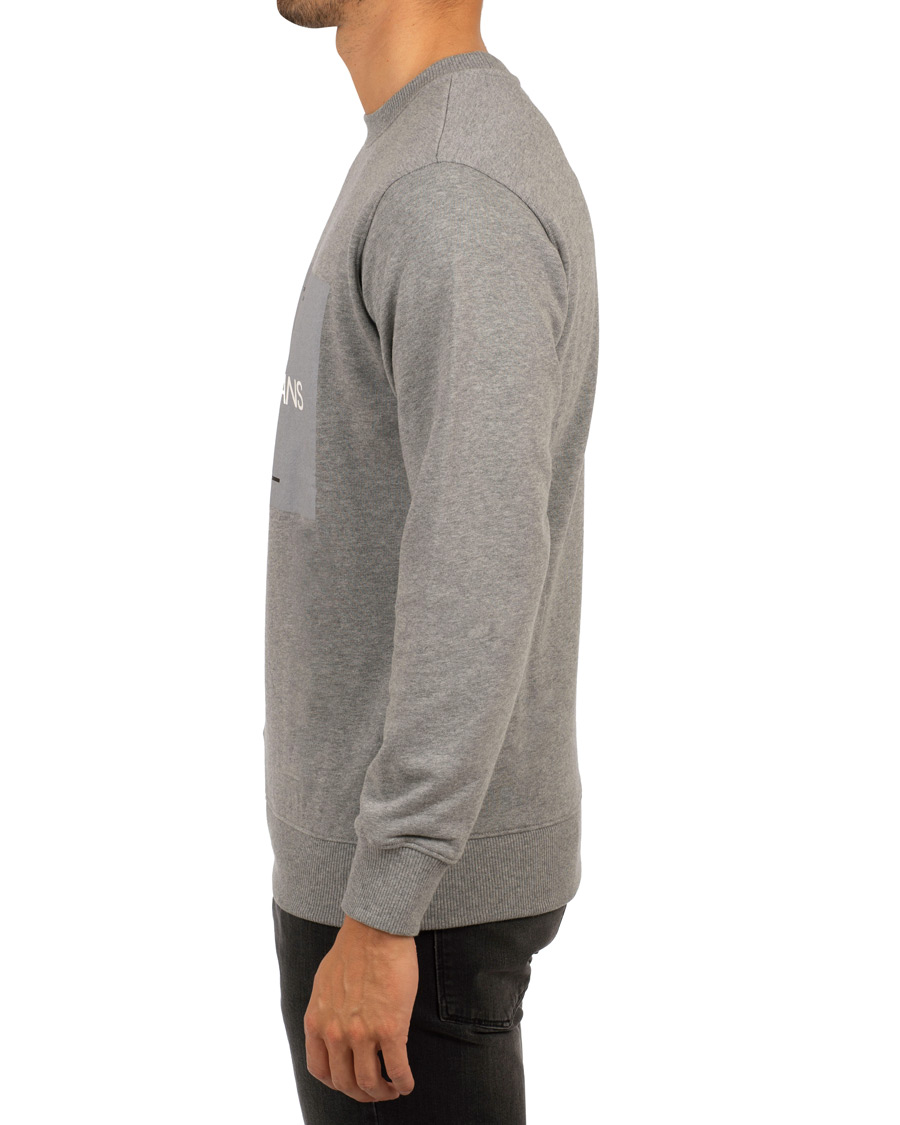 Calvin Klein Jeans Basic Monogram Logo Crew Neck Sweatshirt Grey Heather |