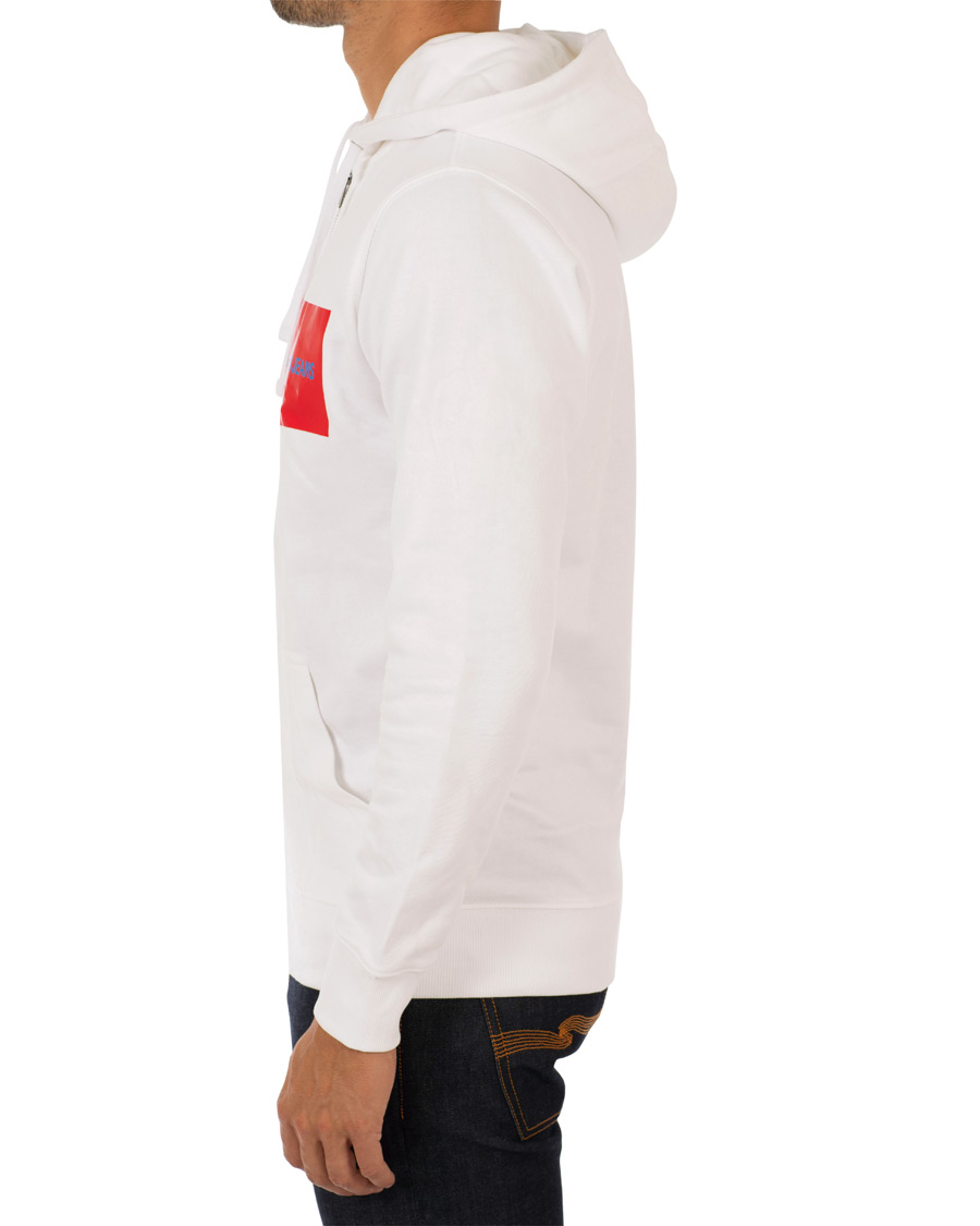 Herr | Tröjor | Calvin Klein Jeans | Institutional Logo Zip Through Hoodie Bright White