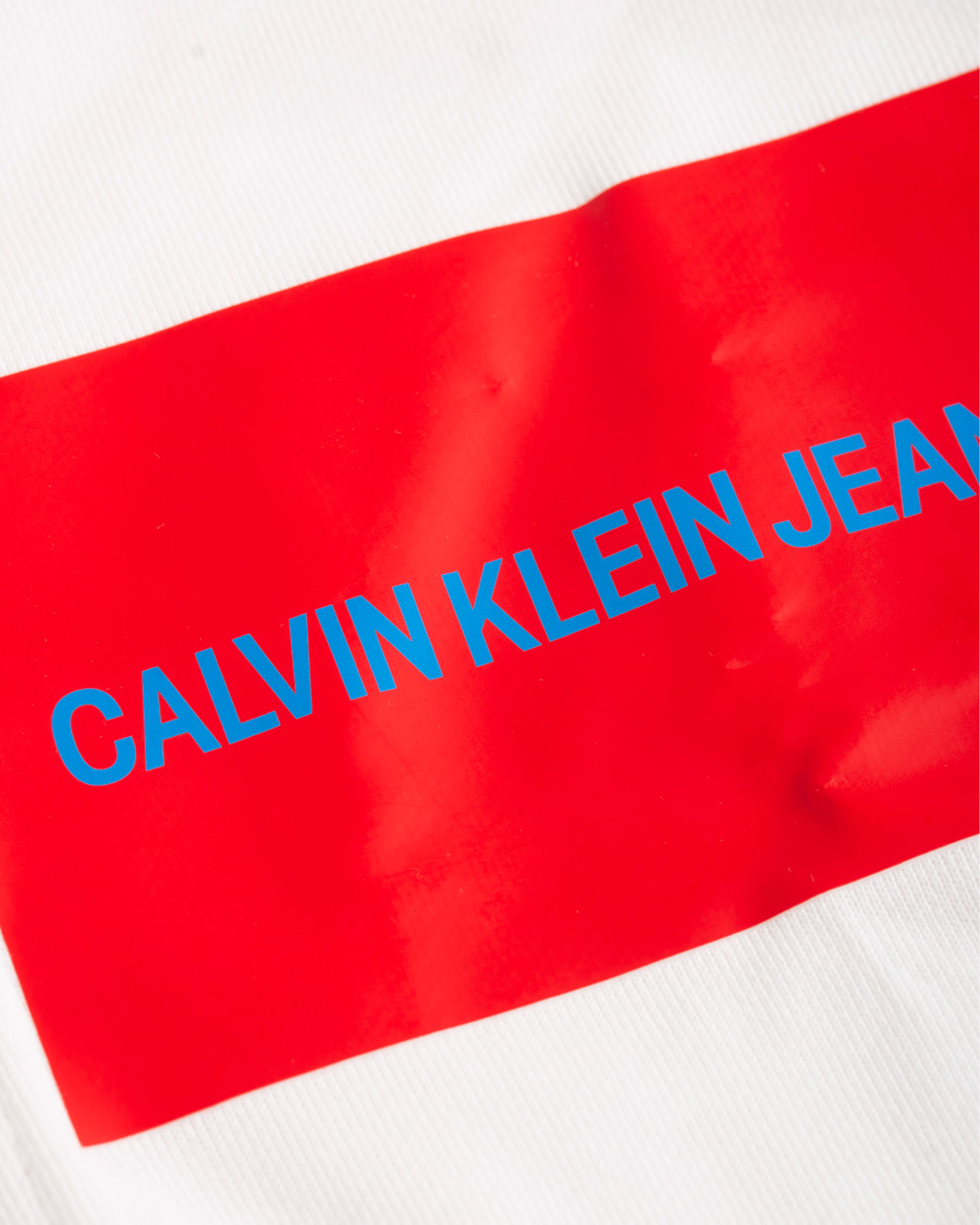 Herr | Tröjor | Calvin Klein Jeans | Institutional Logo Zip Through Hoodie Bright White