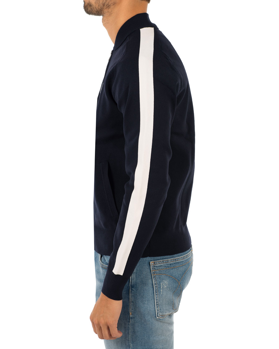 Herr | Tröjor | Calvin Klein Jeans | Contrast Sleeve Stripe Nylon Bomber Night Sky