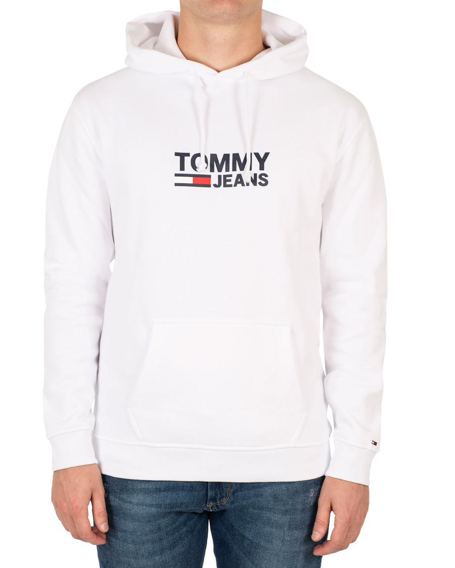 Herr | Tröjor | Tommy Jeans | Corp Logo Hoodie White