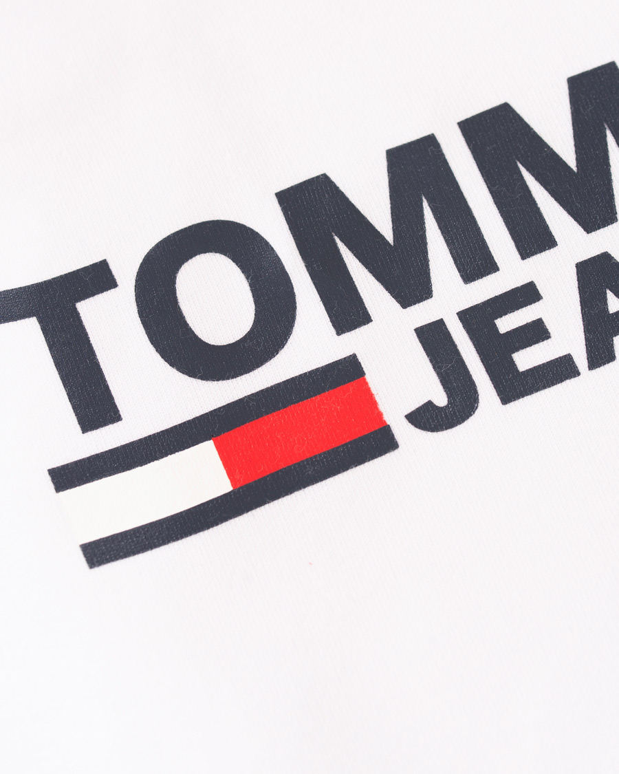 Herr | Tröjor | Tommy Jeans | Corp Logo Hoodie White