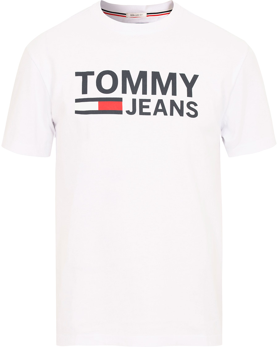 Herr | T-Shirts | Tommy Jeans | Classic Logo Crew Neck Tee White