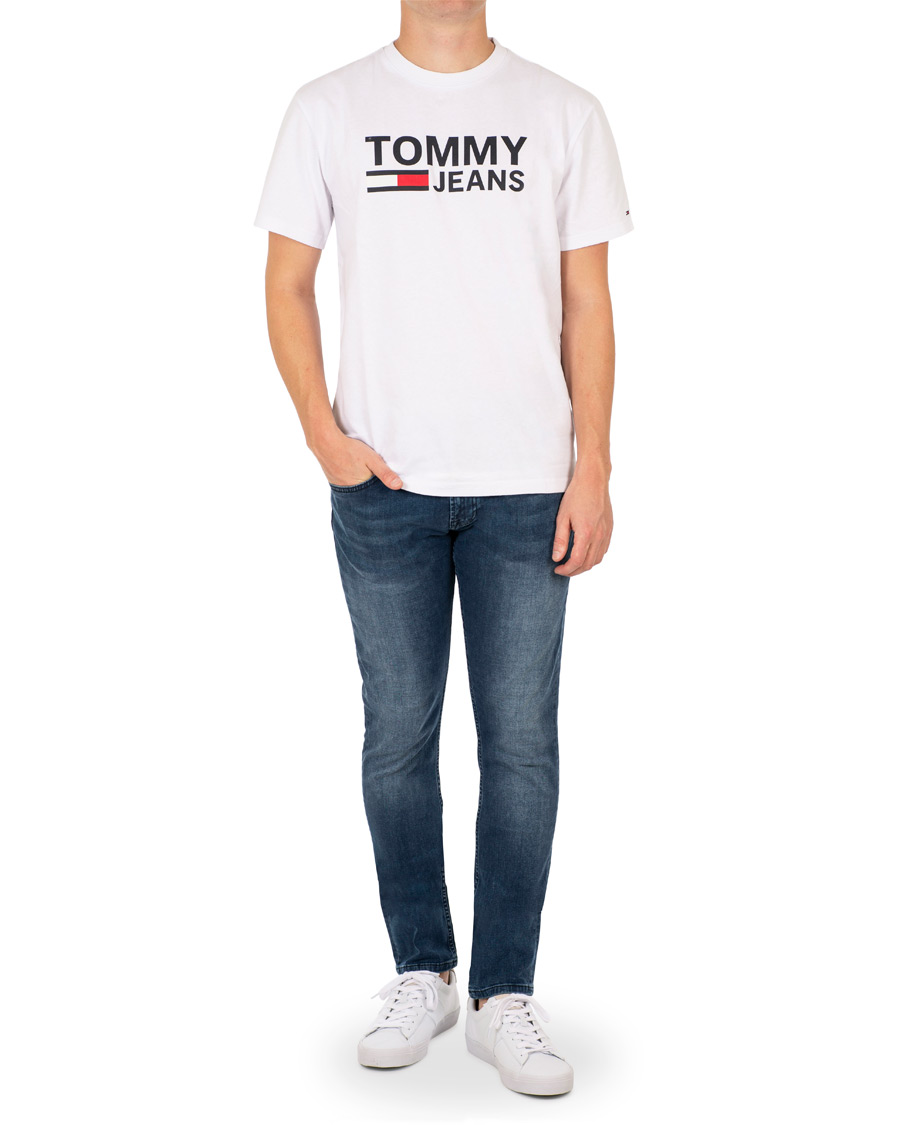 Herr | T-Shirts | Tommy Jeans | Classic Logo Crew Neck Tee White
