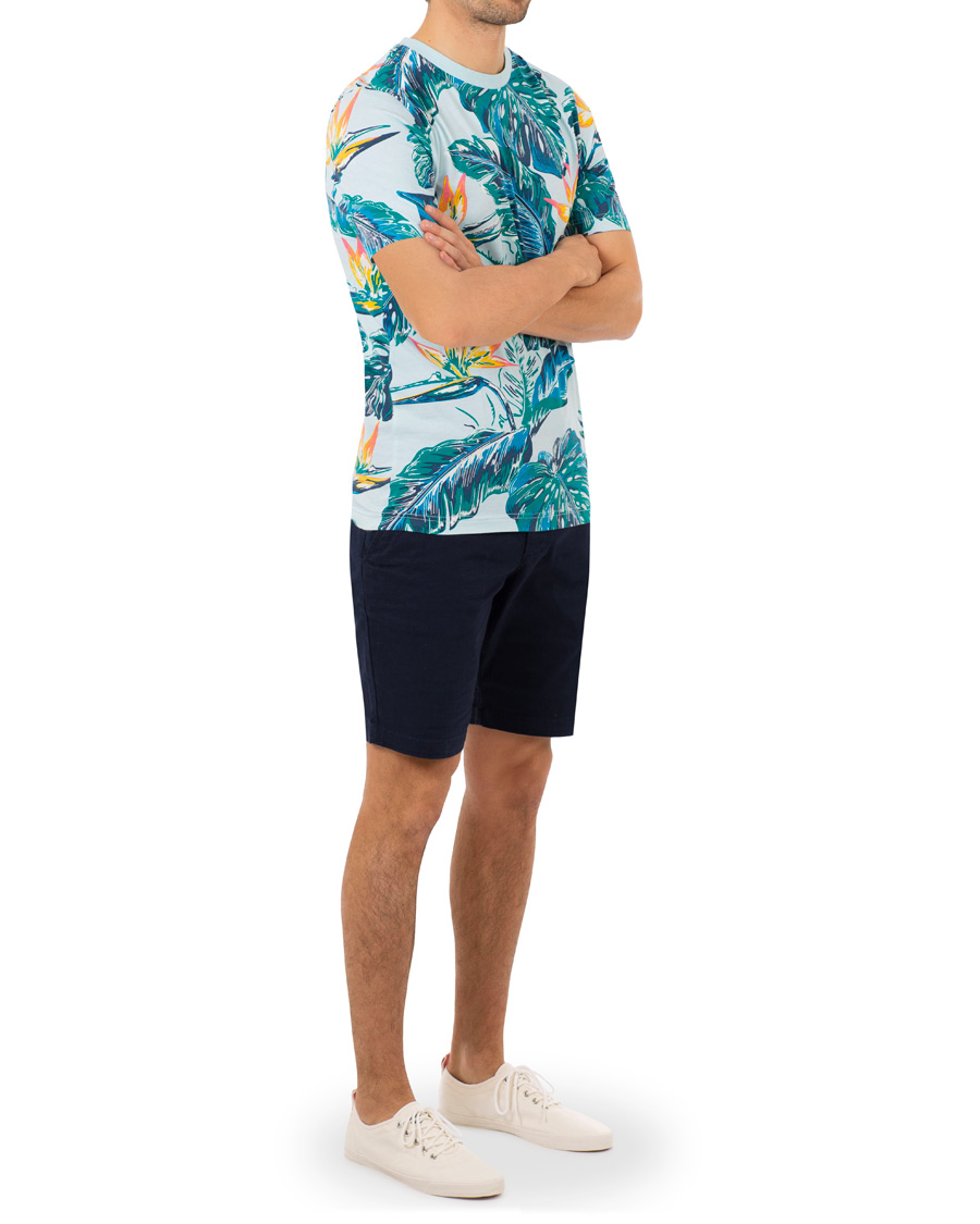 Herr | T-Shirts | Tommy Hilfiger | Paradise Print Fashion Fit Tee Cool Blue