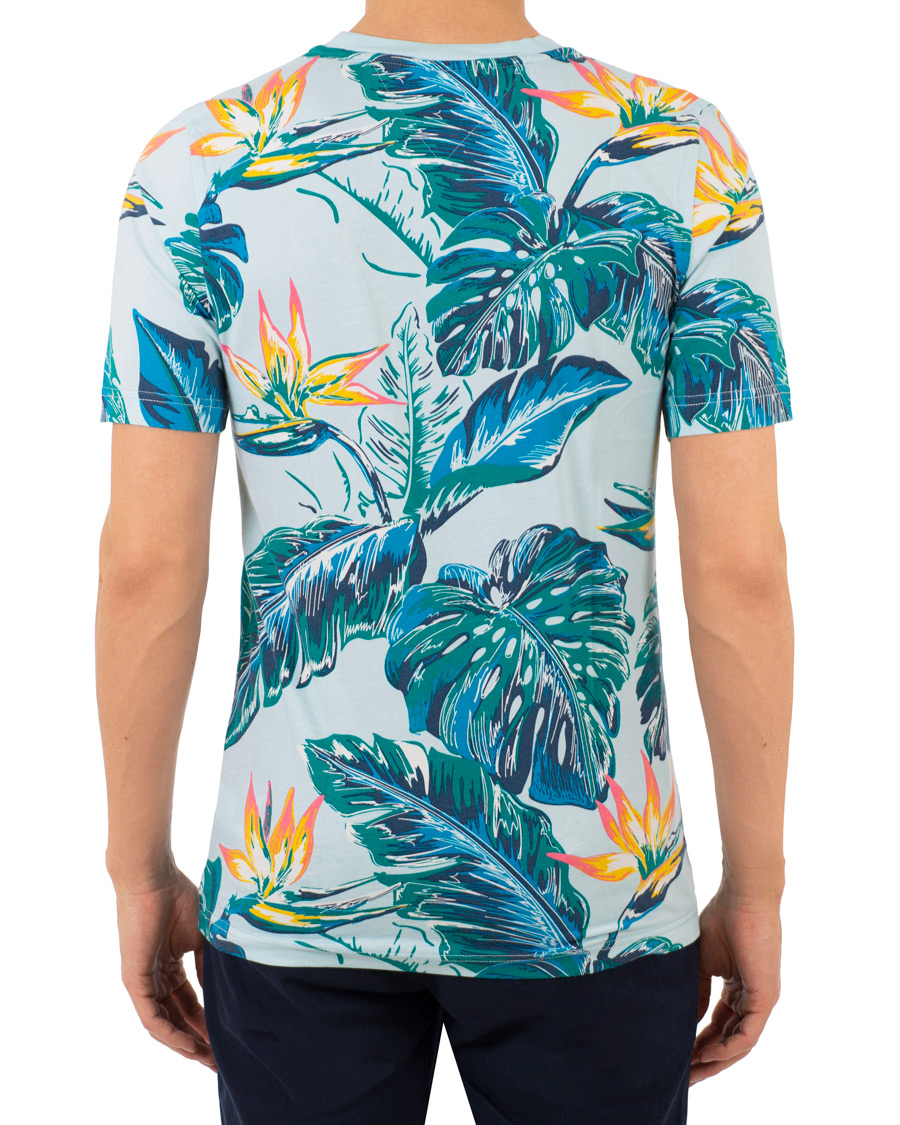 Herr | T-Shirts | Tommy Hilfiger | Paradise Print Fashion Fit Tee Cool Blue
