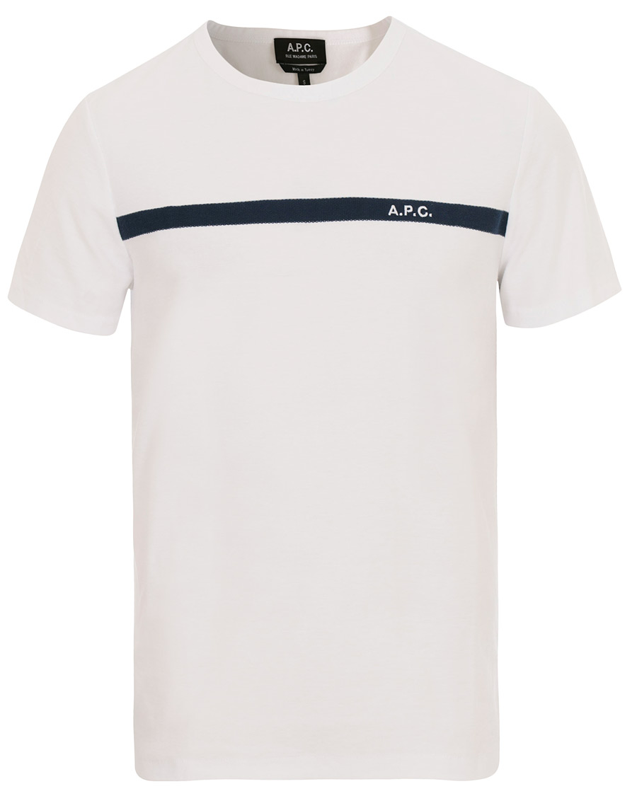 Herr | T-Shirts | A.P.C. | Logo Crew Neck Tee White