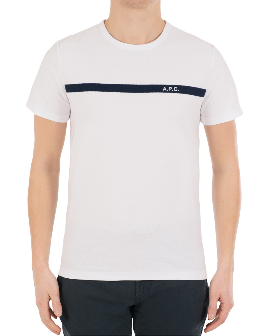 Herr | T-Shirts | A.P.C. | Logo Crew Neck Tee White
