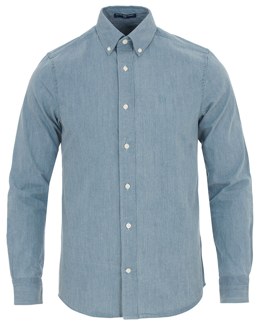 Herr | Skjortor | GANT | Button Down Denim Beacons Project Shirt Indigo