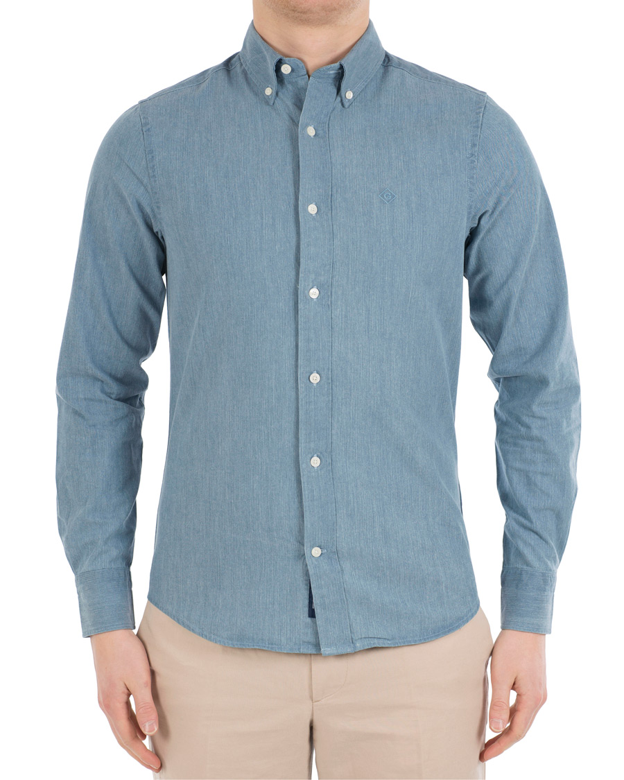 Herr | Skjortor | GANT | Button Down Denim Beacons Project Shirt Indigo