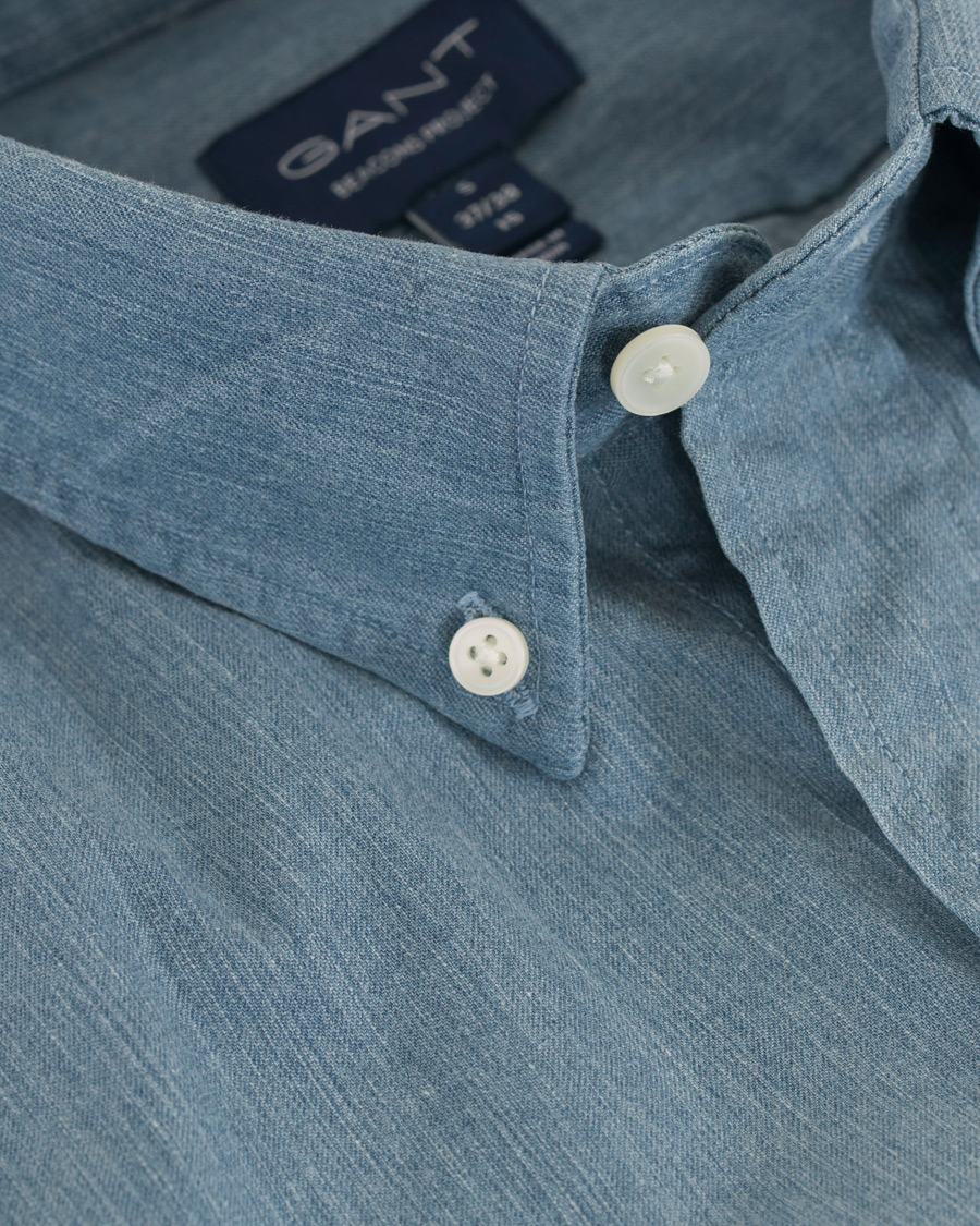 Herr | Skjortor | GANT | Button Down Denim Beacons Project Shirt Indigo