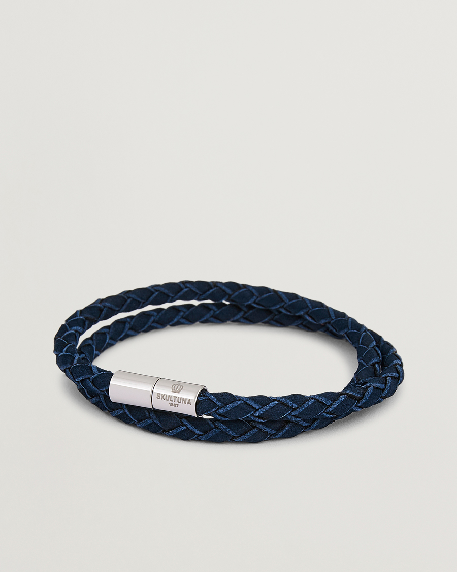 Herr | Smycken | Skultuna | The Suede Bracelet Blue