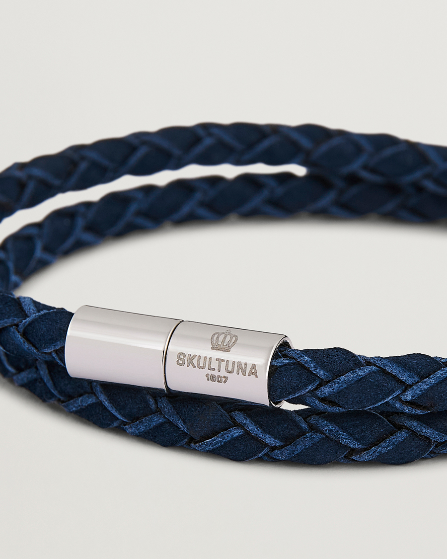 Herr | Smycken | Skultuna | The Suede Bracelet Blue
