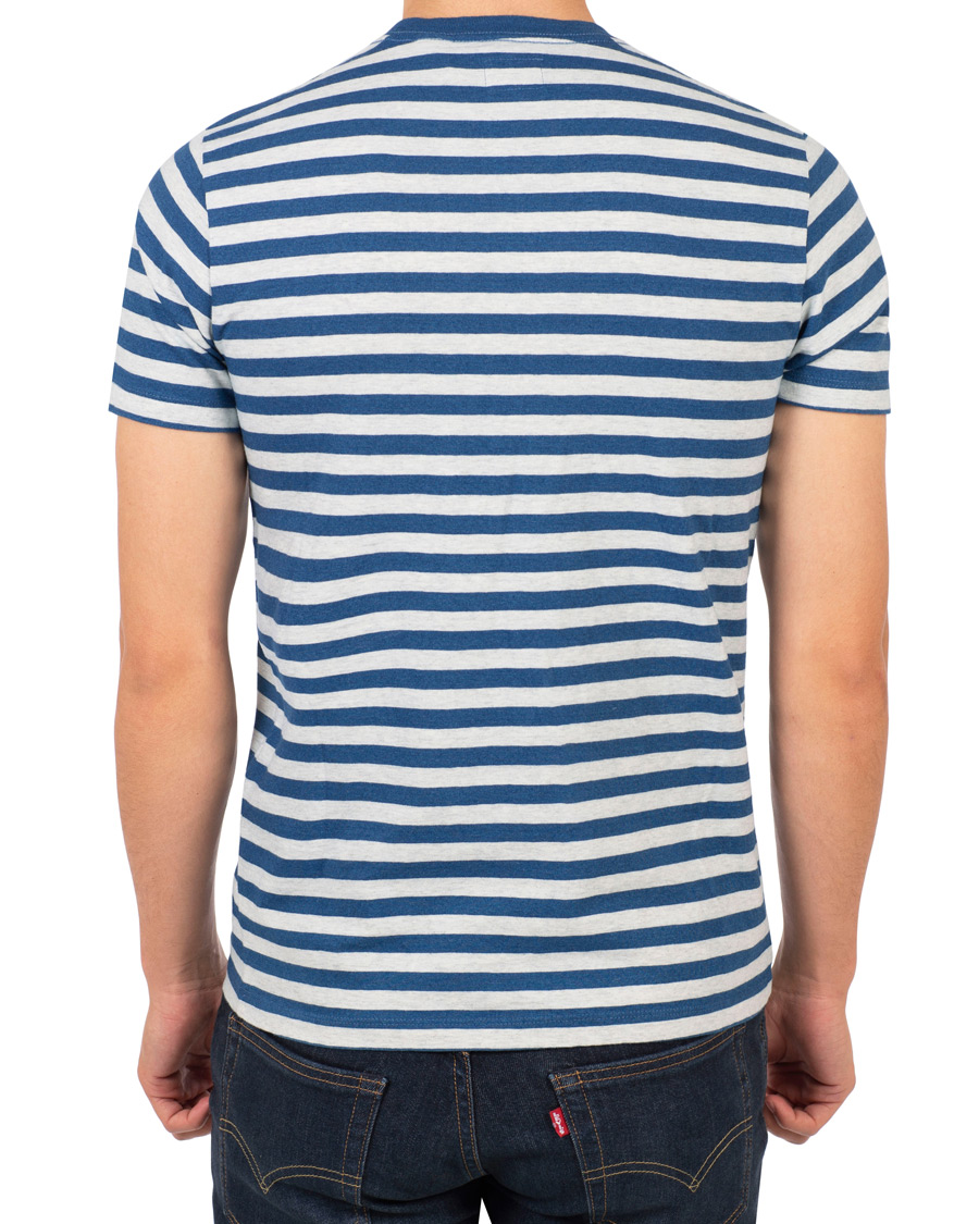 Herr | T-Shirts | Levi's | Set-In Sunset Striped Pocket Tee Cream/Indigo