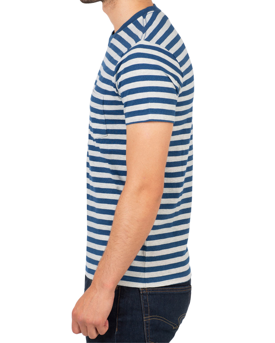 Herr | T-Shirts | Levi's | Set-In Sunset Striped Pocket Tee Cream/Indigo
