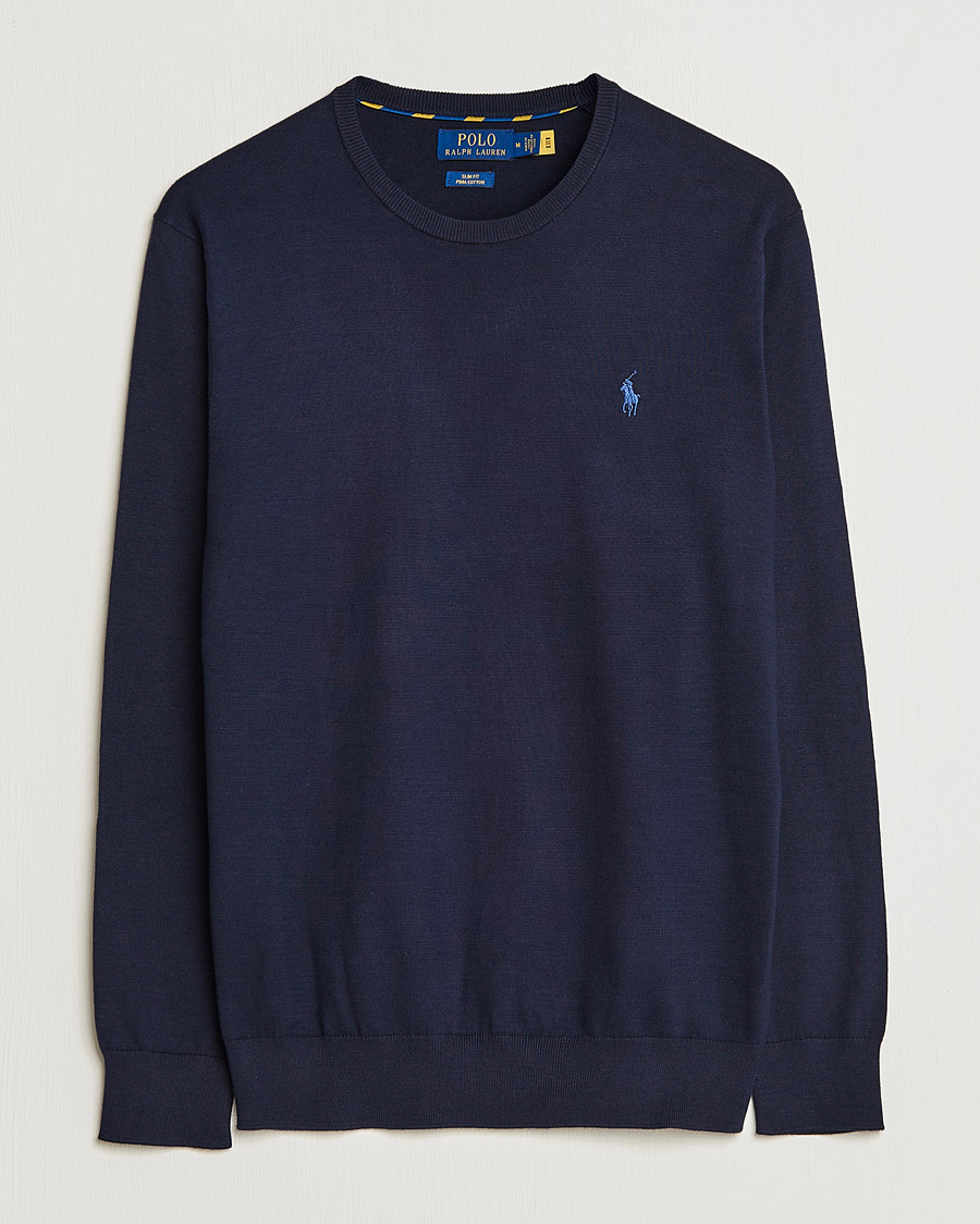 Herr | Tröjor | Polo Ralph Lauren | Pima Cotton Crew Neck Pullover Hunter Navy