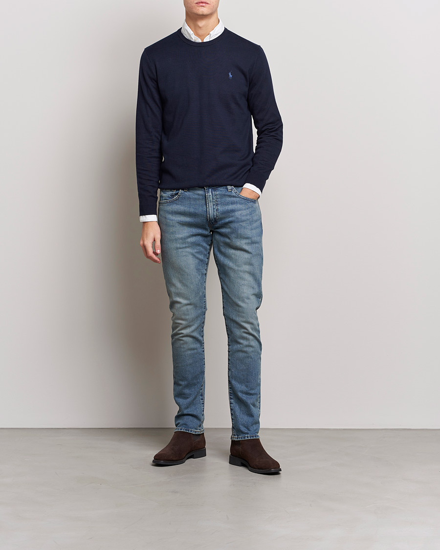 Herr | Tröjor | Polo Ralph Lauren | Pima Cotton Crew Neck Pullover Hunter Navy