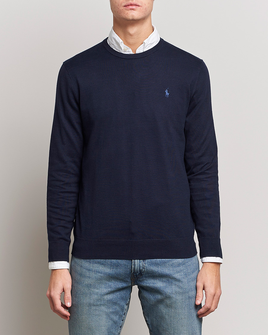 Herr | The Classics of Tomorrow | Polo Ralph Lauren | Pima Cotton Crew Neck Pullover Hunter Navy