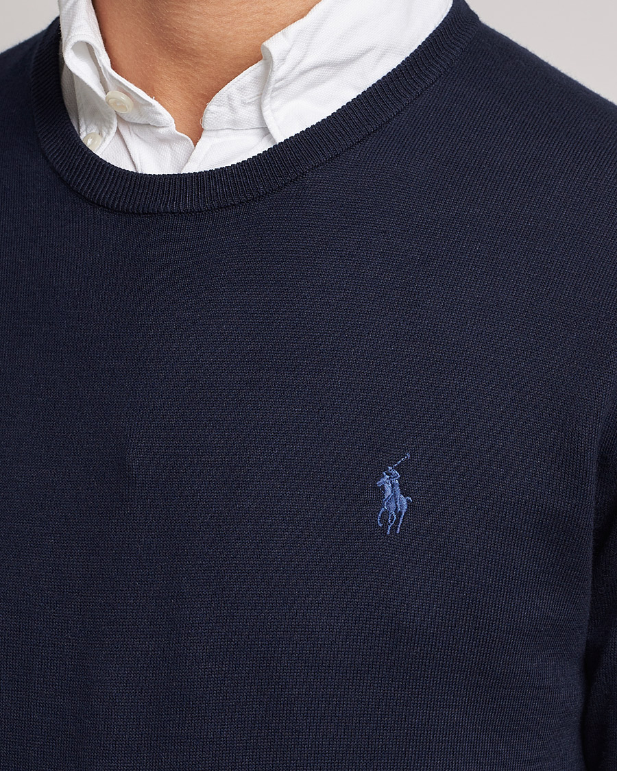 Herr | Tröjor | Polo Ralph Lauren | Pima Cotton Crew Neck Pullover Hunter Navy