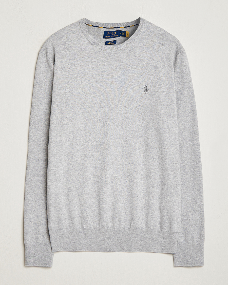 Herr | Tröjor | Polo Ralph Lauren | Pima Cotton Crew Neck Pullover Andover Heather
